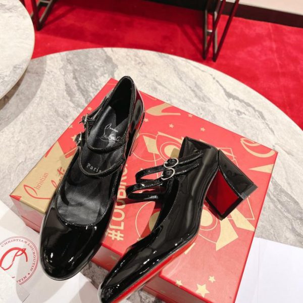 Louboutin Mary Jane Schuhe m. Französischer Retro