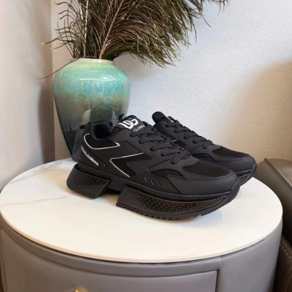 DOLCE & GABBANA neueste farblich passende Freizeitschuhe aus echtem Leder