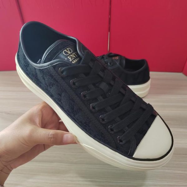 replica,schuhe,beste,kaufen,1:1,besten,seiten,Replik,turnschuhe,sneakers Valentino neue bestickte Canvas-Schuhe mit dicker Sohle