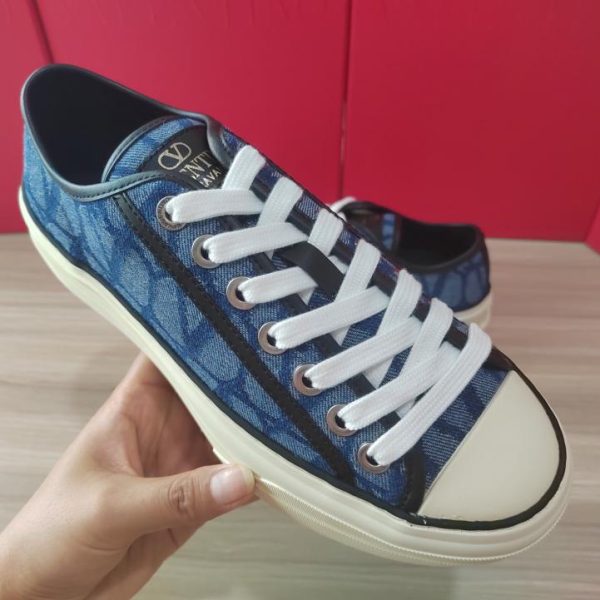 replica,schuhe,beste,kaufen,1:1,besten,seiten,Replik,turnschuhe,sneakers Valentino neue bestickte Canvas-Schuhe mit dicker Sohle