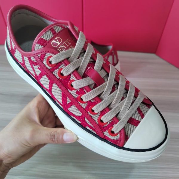 replica,schuhe,beste,kaufen,1:1,besten,seiten,Replik,turnschuhe,sneakers Valentino neue bestickte Canvas-Schuhe mit dicker Sohle