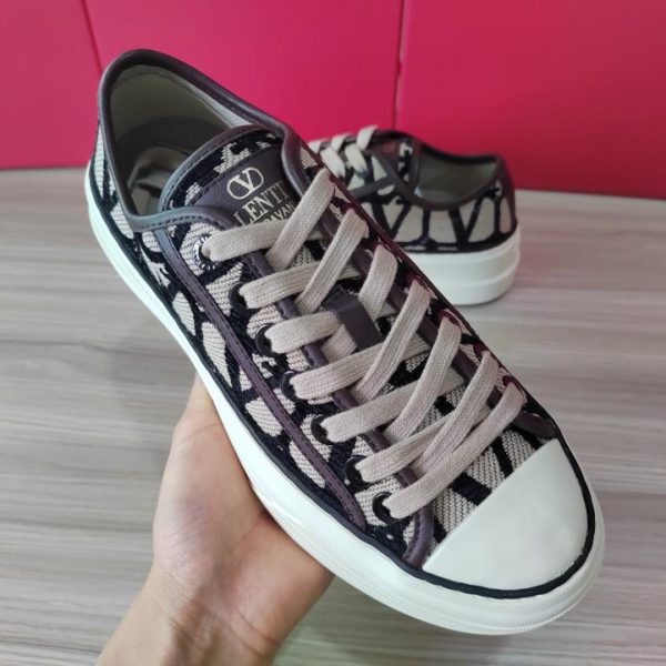 replica,schuhe,beste,kaufen,1:1,besten,seiten,Replik,turnschuhe,sneakers Valentino neue bestickte Canvas-Schuhe mit dicker Sohle