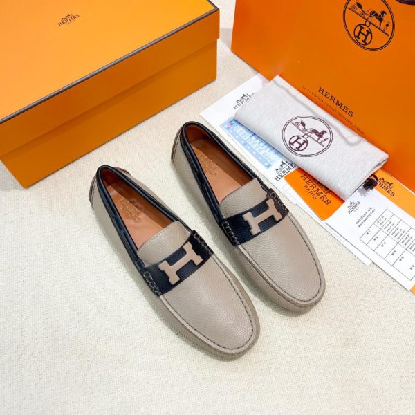 Hermès-Original-Loafer aus Rindsleder mit Palmenprint