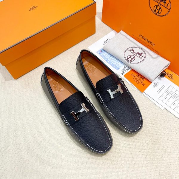 Hermès-Original-Loafer aus Rindsleder mit Palmenprint