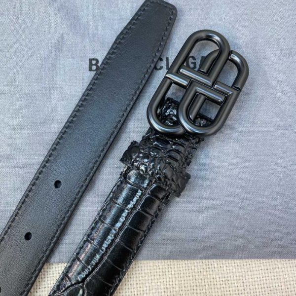 Balenciaga-Gürtel mit Krokodilmuster/Breite 2,5