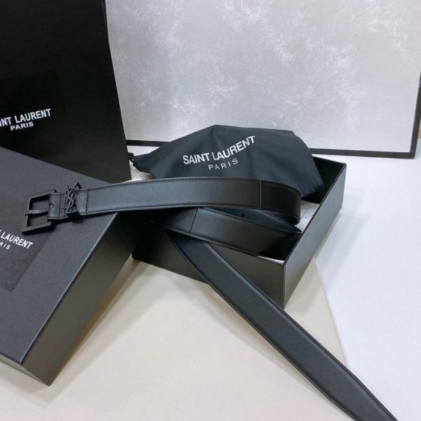YSL-Gürtel mit Rindenmuster
