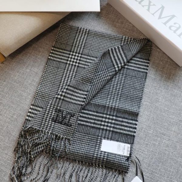 Vintage-Schal mit Hahnentrittmuster von Max Mara