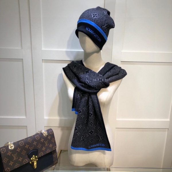 Mütze + Schal aus der Anzugserie von Louis Vuitton