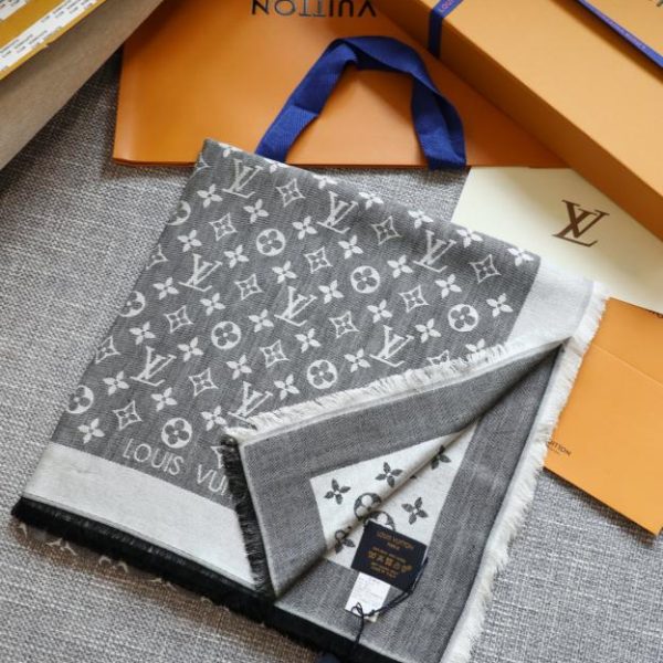 Quadratischer Schal aus farblich abgestimmtem Jacquard von Louis Vuitton