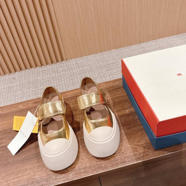 Marni neue Mary Jane Damenschuhe mit großer Spitze