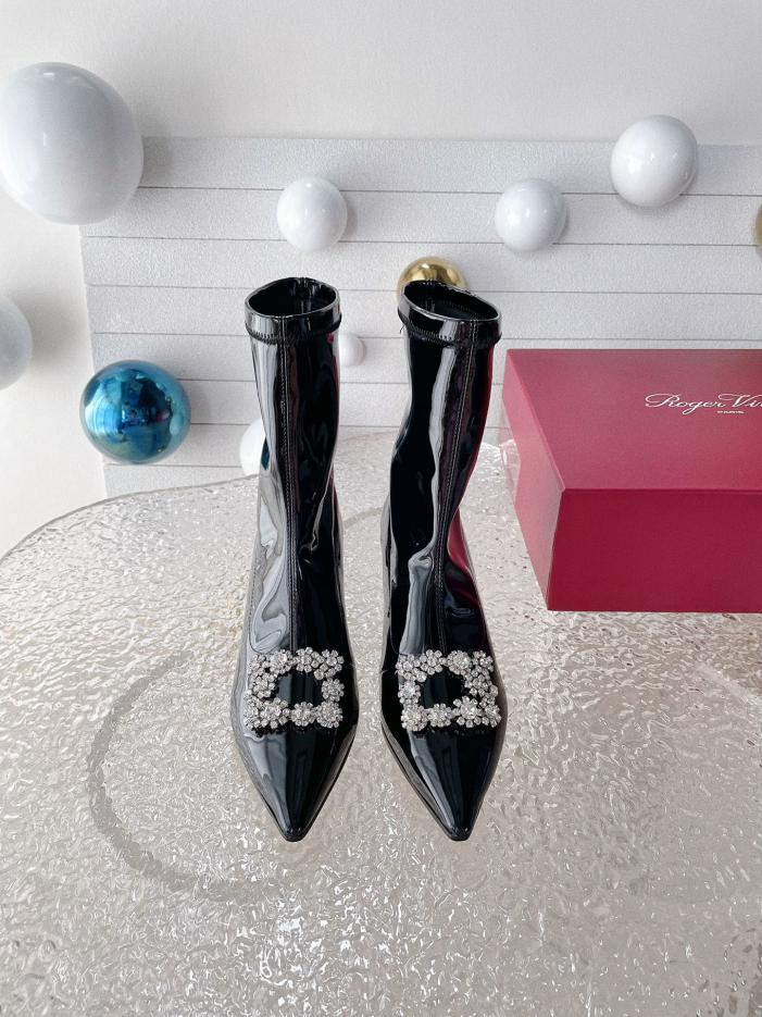 replica,schuhe,beste,kaufen,1:1,besten,seiten,Replik,turnschuhe,sneakers Roger Vivier neue kurze Stiefel mit Schneeflockenschnalle für Herbst und Winter