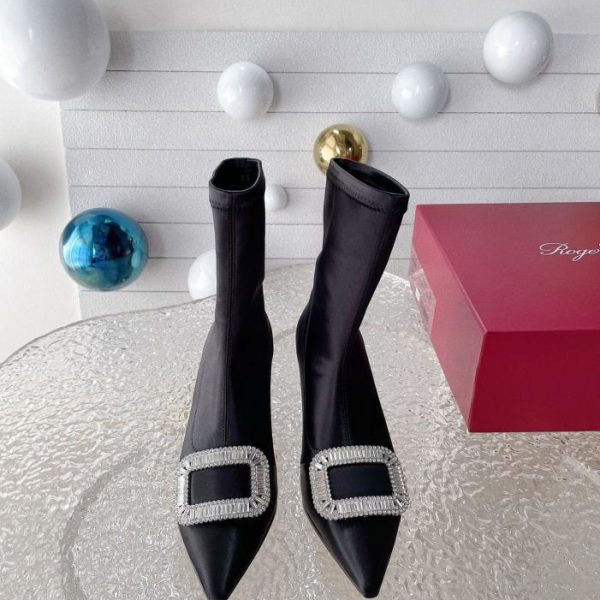 Roger Vivier neue kurze Stiefel mit Schneeflockenschnalle für Herbst und Winter