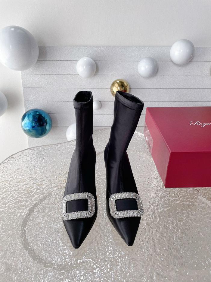 replica,schuhe,beste,kaufen,1:1,besten,seiten,Replik,turnschuhe,sneakers Roger Vivier neue kurze Stiefel mit Schneeflockenschnalle für Herbst und Winter