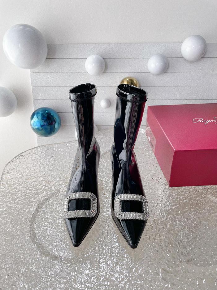 replica,schuhe,beste,kaufen,1:1,besten,seiten,Replik,turnschuhe,sneakers Roger Vivier neue kurze Stiefel mit Schneeflockenschnalle für Herbst und Winter