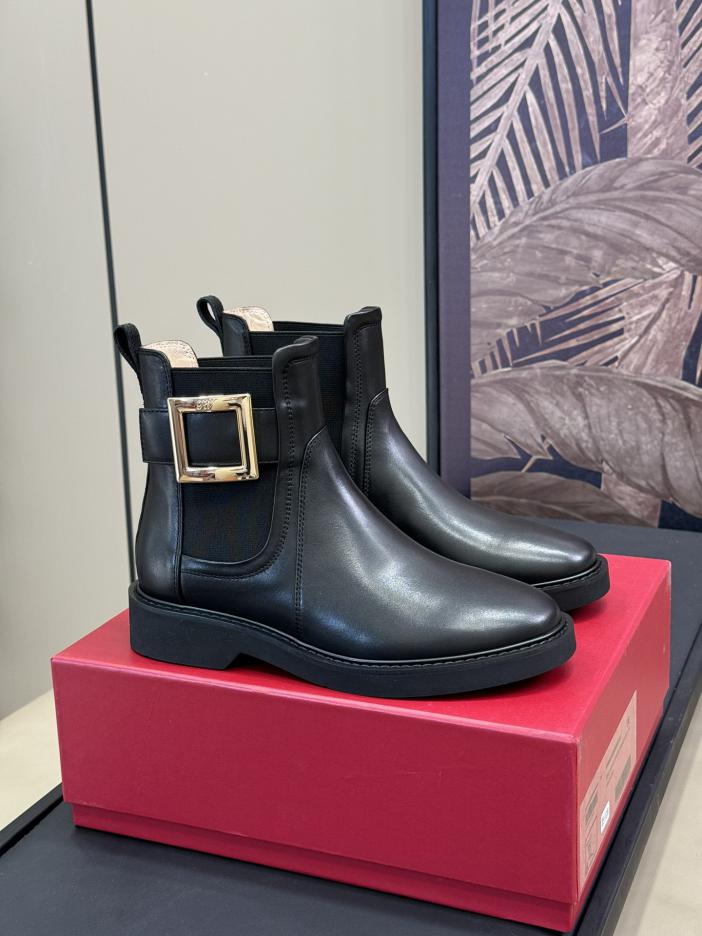 replica,schuhe,beste,kaufen,1:1,besten,seiten,Replik,turnschuhe,sneakers Roger Vivier fw Chelsea-Stiefel mit quadratischer Schnalle