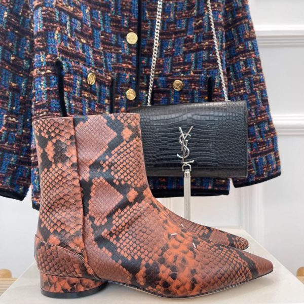 Maison Margiela｜MM6 Retro-Stiefel mit spitzer Zehenpartie