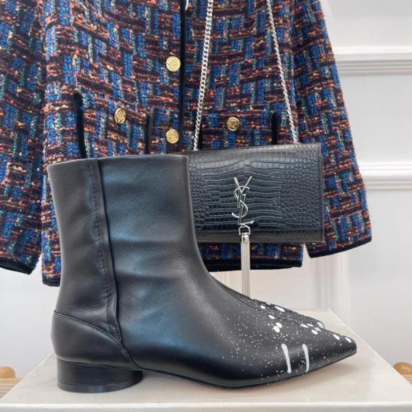 Maison Margiela｜MM6 Retro-Stiefel mit spitzer Zehenpartie