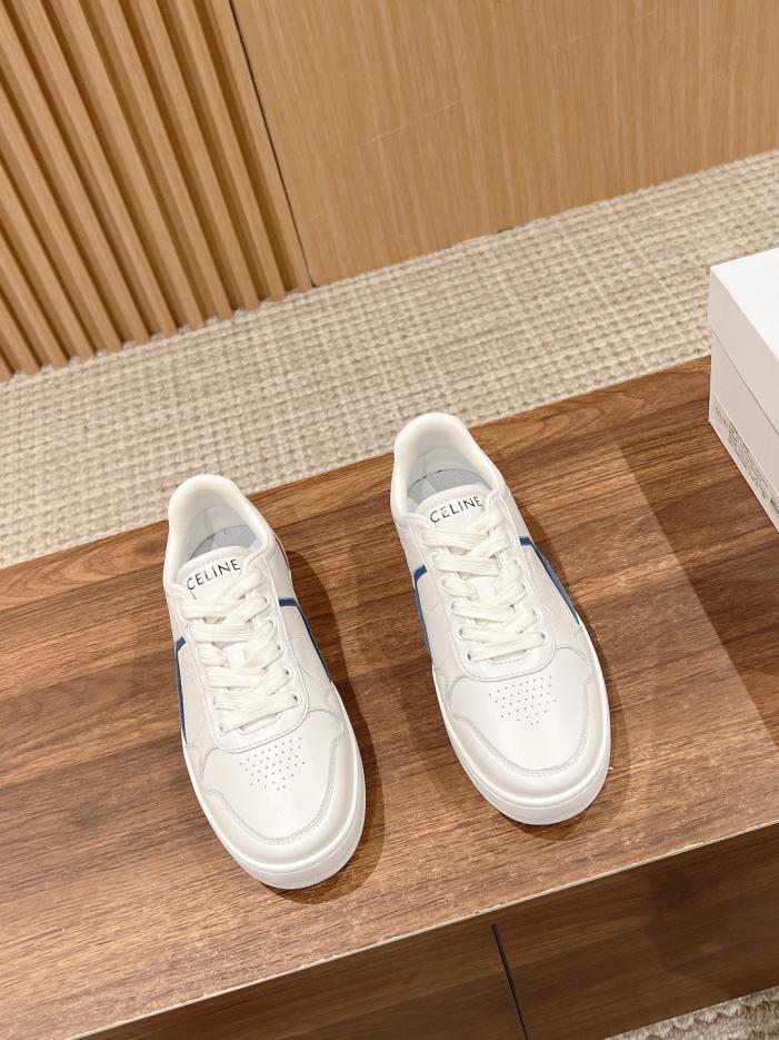 replica,schuhe,beste,kaufen,1:1,besten,seiten,Replik,turnschuhe,sneakers Celines neue kontrastierende, gestreifte weiße Schuhe
