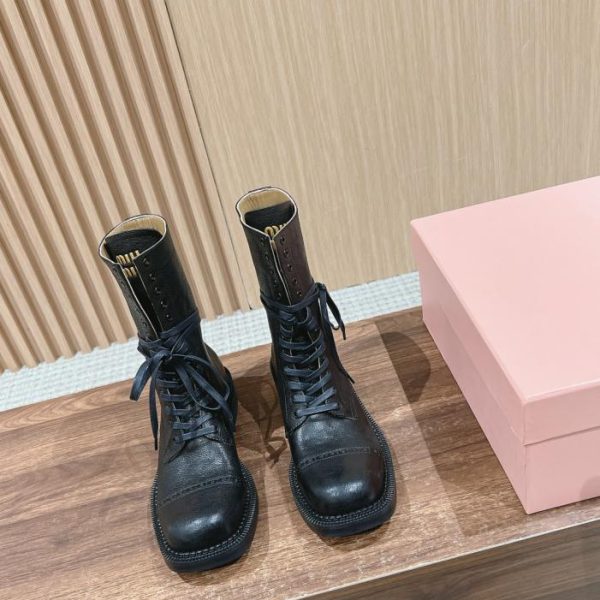 [Top-Version] Miu Miu Retro-Stiefel und kurze Stiefel
