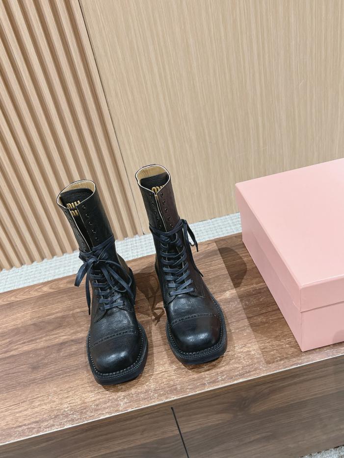 replica,schuhe,beste,kaufen,1:1,besten,seiten,Replik,turnschuhe,sneakers [Top-Version] Miu Miu Retro-Stiefel und kurze Stiefel