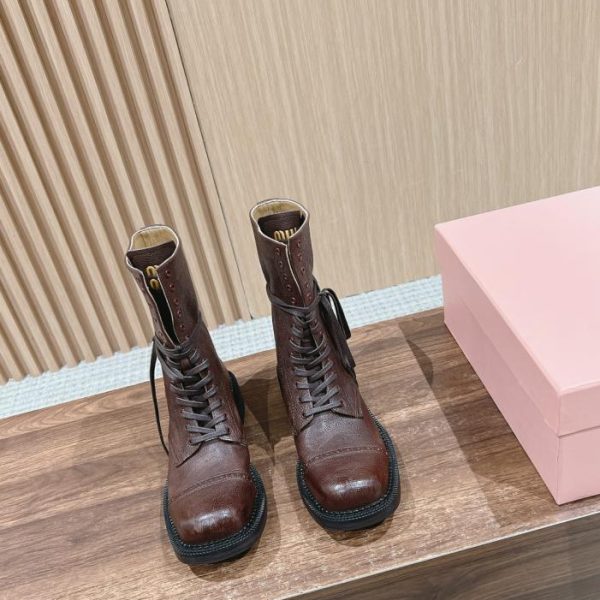 [Top-Version] Miu Miu Retro-Stiefel und kurze Stiefel