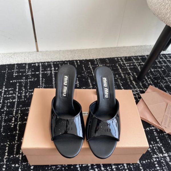 [Top-Version] (10 cm) Miu Miu Fischmaul-Sandalen