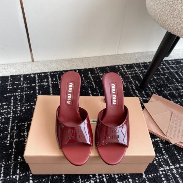 [Top-Version] (10 cm) Miu Miu Fischmaul-Sandalen