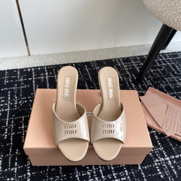 [Top-Version] (10 cm) Miu Miu Fischmaul-Sandalen