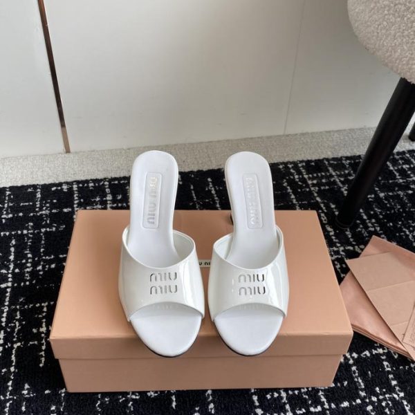 [Top-Version] (10 cm) Miu Miu Fischmaul-Sandalen