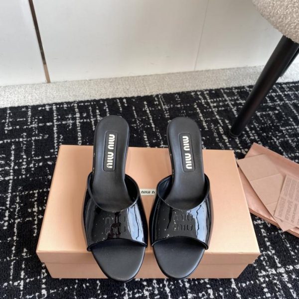 [Top-Version] (10 cm) Miu Miu Fischmaul-Sandalen