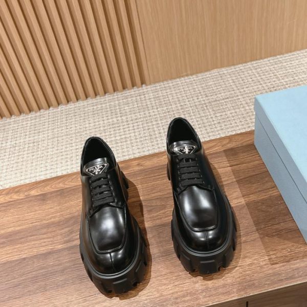 [Top-Version] Prada-Schnürschuhe aus Oxford-Leder