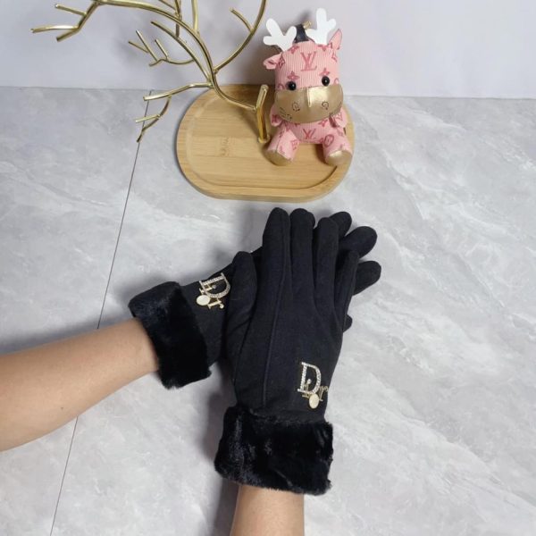 Dior 2024 Herbst und Winter faule Kaninchenhaar-Wollhandschuhe