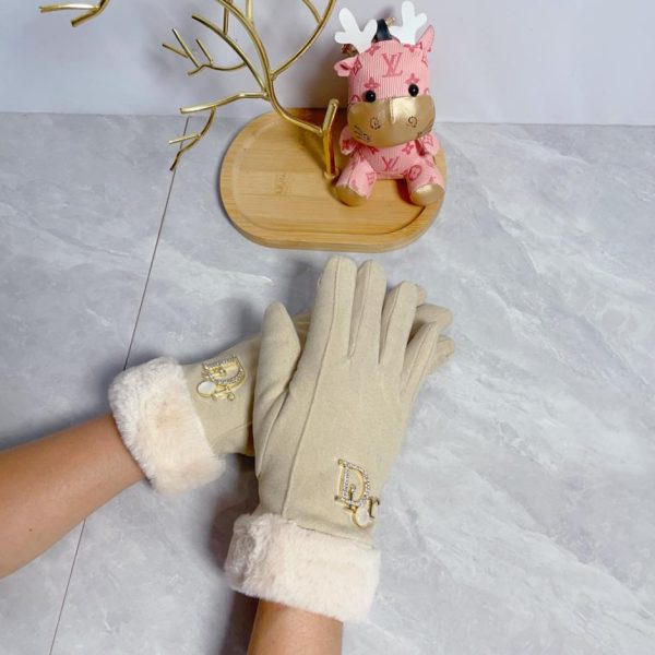 Dior 2024 Herbst und Winter faule Kaninchenhaar-Wollhandschuhe