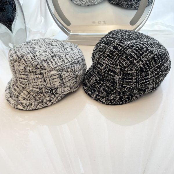 Chanel-Newboy-Mütze aus Wollstoff
