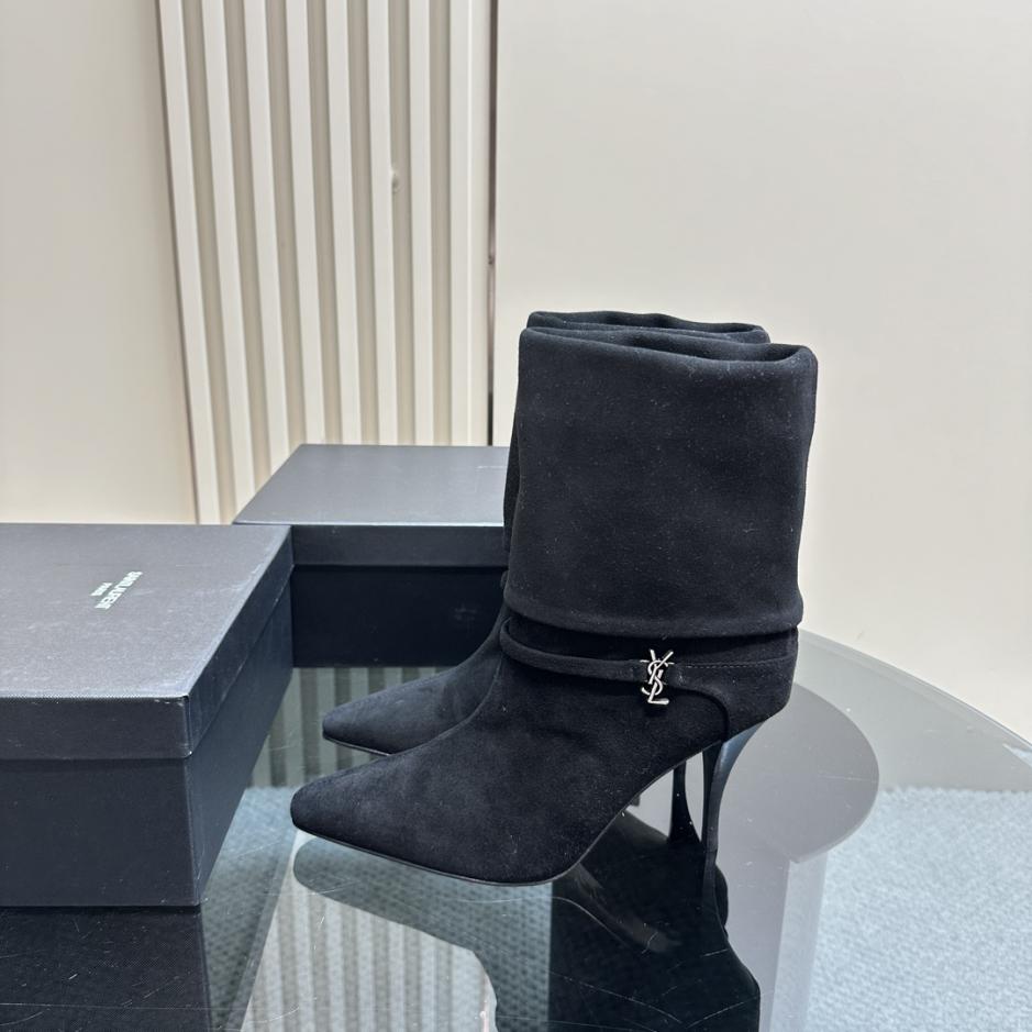 replica,schuhe,beste,kaufen,1:1,besten,seiten,Replik,turnschuhe,sneakers 【Saint Lauren】 Kurze Stiefel mit seitlichem Reißverschluss
