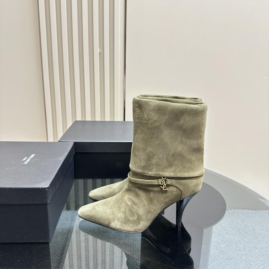 replica,schuhe,beste,kaufen,1:1,besten,seiten,Replik,turnschuhe,sneakers 【Saint Lauren】 Kurze Stiefel mit seitlichem Reißverschluss
