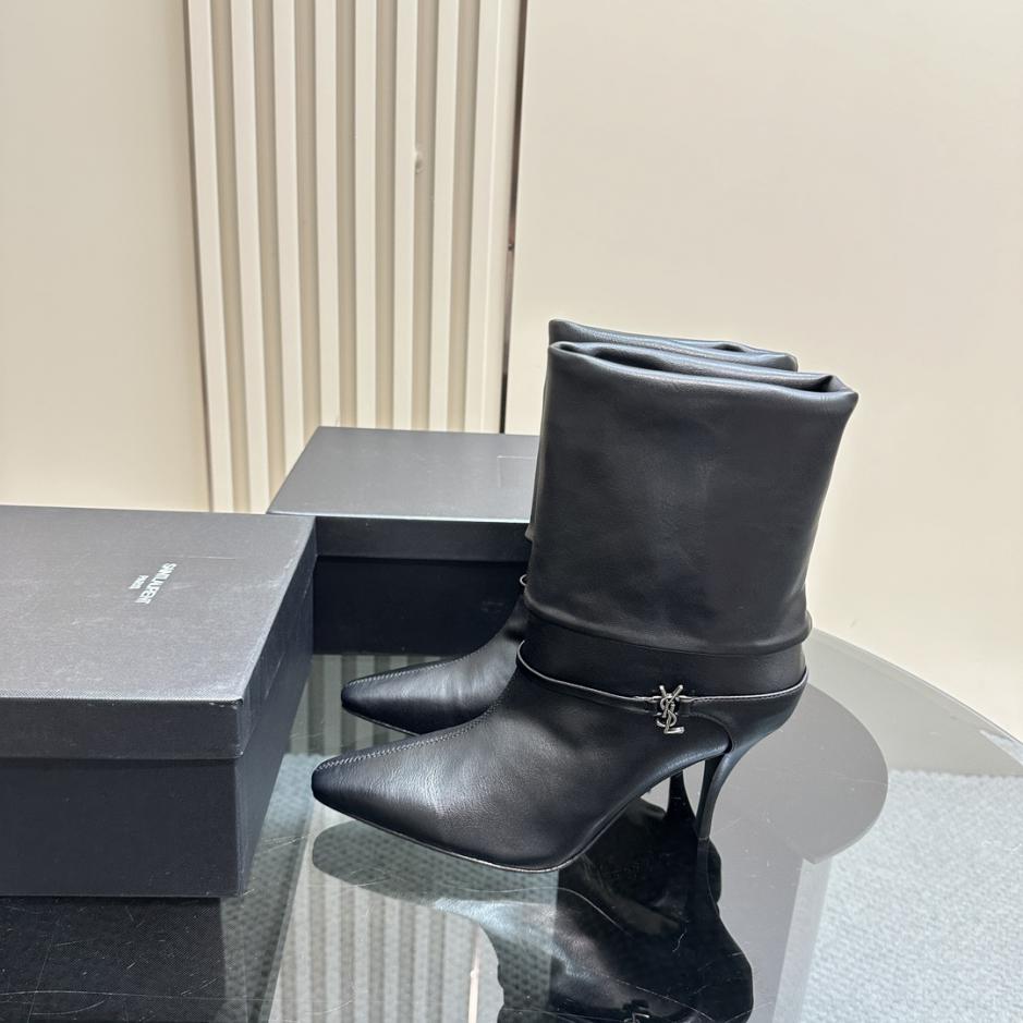 replica,schuhe,beste,kaufen,1:1,besten,seiten,Replik,turnschuhe,sneakers 【Saint Lauren】 Kurze Stiefel mit seitlichem Reißverschluss