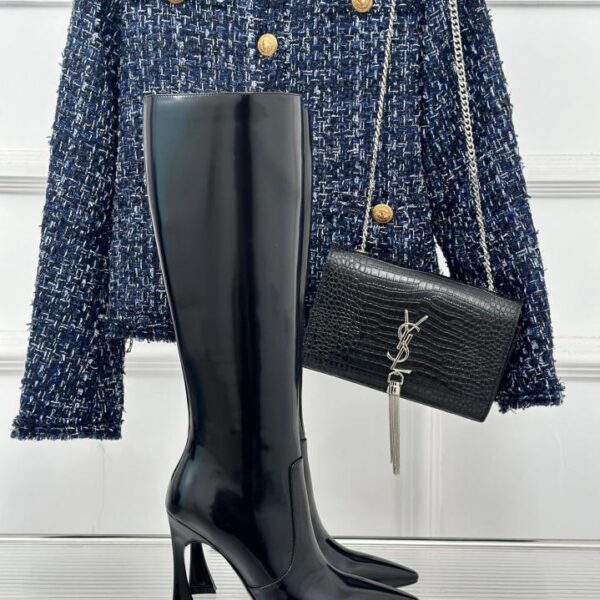 Saint Laurent Stiefel mit spitzer Zehenpartie und hohem Absatz