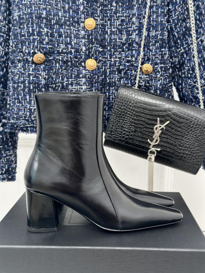 replica,schuhe,beste,kaufen,1:1,besten,seiten,Replik,turnschuhe,sneakers Saint Laurent Stiefel mit spitzer Zehenpartie und klobigem Absatz