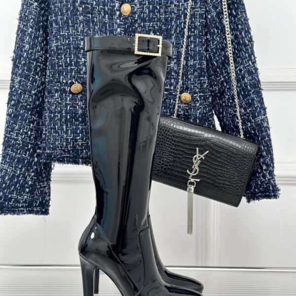 Saint Lauren Stiefel mit spitzer Zehenpartie und hohem Absatz