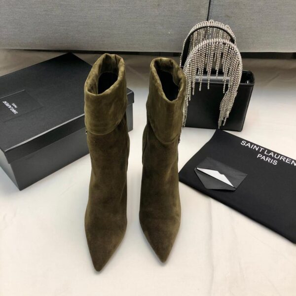 【Saint Lauren】 Kurze Stiefel mit seitlichem Reißverschluss