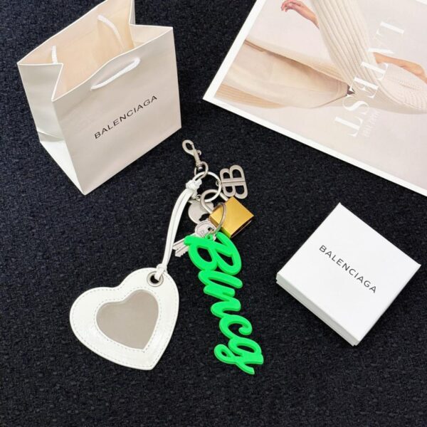 Balenciaga Rodeo Love Mirror Schlüsselanhänger mit kleinem Anhänger (FE68)