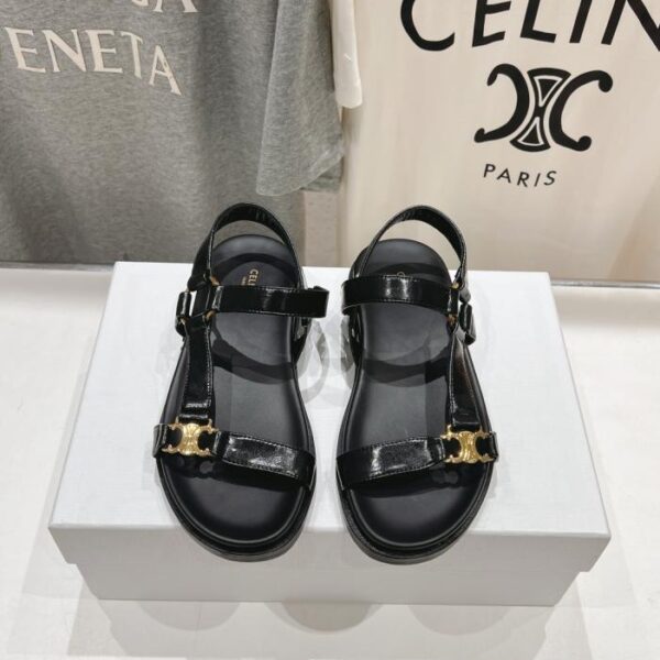 Celine Frühling und Sommer neue römische Arc de Triomphe-Sandalen im Retro-Stil