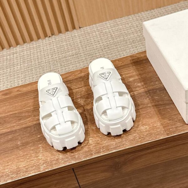 replica,schuhe,beste,kaufen,1:1,besten,seiten,Replik,turnschuhe,sneakers Pradas neue Zickzack-Römer-Gummisandalen mit dicken Sohlen