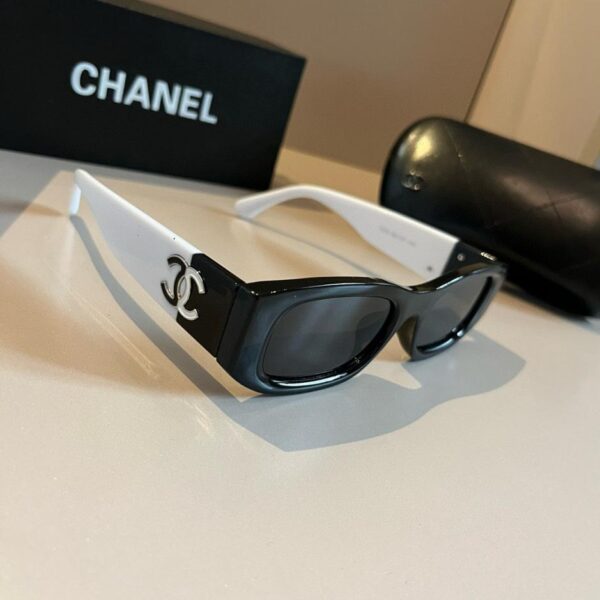 Chanel schwarz-weiße Panda-Sonnenbrille