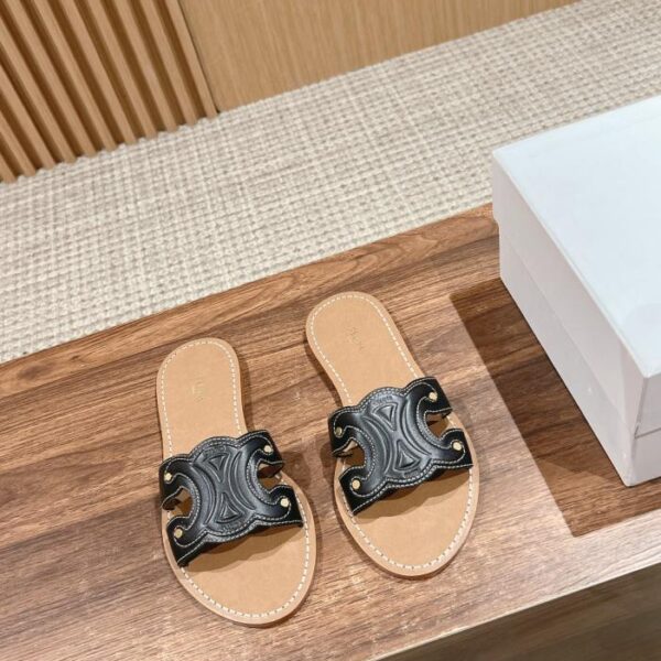 Celine Arc de Triomphe Hausschuhe aus reinem Leder, neues Produkt
