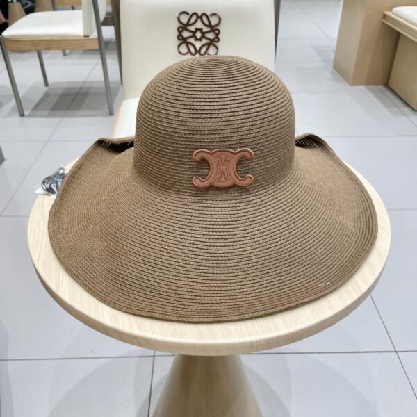 replica,schuhe,beste,kaufen,1:1,besten,seiten,Replik,turnschuhe,sneakers Celine Strohhut mit Bündchen und Knopf, großer Krempe, faltbarer Sommer-Sonnenschutz-Strandhut für Damen