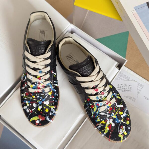 Maison Margiela MM6 Couples Inkjet Graffiti Canvas-Schuhe