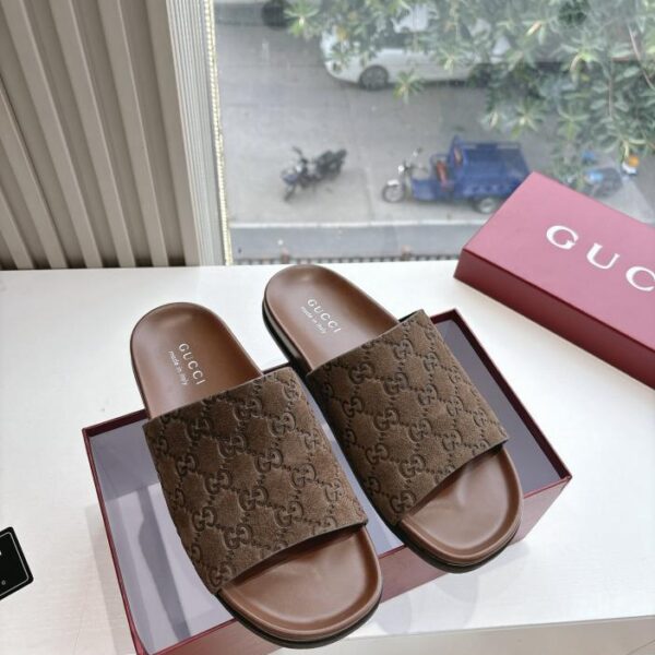 G335 Top-Version GUCCI Damen-Pantoletten mit dicker Sohle und geschlossener Spitze