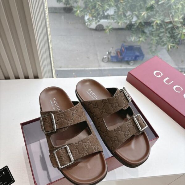 G335 Top-Version GUCCI Damen-Pantoletten mit dicker Sohle und geschlossener Spitze